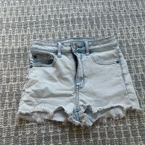 American Eagle blue denim jean shorts.